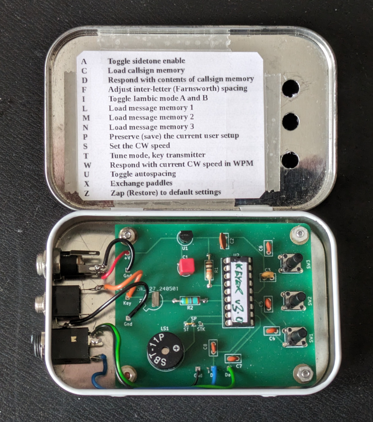 CW keyer early production version